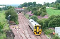 The 1125 ex-Bathgate runs past what is planned will become part of the new link into the STVA vehicle compound on 30 July 2008.<br><br>[James Young 30/07/2008]