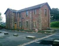 Balloch Central Station, now Tourist Information Offices. View from rear after National Park portacabins removed. The current Balloch station is off to the left on the other side of the former level crossing over the A811 road.<br><br>[Alistair MacKenzie 29/07/2008]