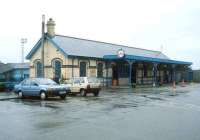 Station approach at Dundalk on a wet day in 1993.<br><br>[Bill Roberton //1993]