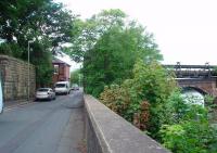 Ribble Junction, on the embankment just south of the River Ribble bridge, was only a junction until 1900 when the curve to Middleforth Jcn closed and that to Preston E.L. opened, allowing passenger trains to be diverted and Preston Fishergate Hill to be closed to passengers. SD 530283<br><br>[Mark Bartlett 01/08/2008]