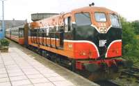 CIE 149 waits in the bay platform at Ballybrophy in July 1993 with a train for Limerick via Nenagh.<br><br>[David Panton /07/1993]