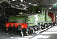 NER No 1 (BR 26500) was one of a pair built to operate the one mile long Quayside branch in Newcastle. Much of the branch was located in steep, sharply curved tunnel linking Trafalgar Yard near Manors station with Quayside Yard alongside the Tyne. The locomotives were fitted for dual current collection, using overhead wire in the yards and third rail in the tunnel. Withdrawn in 1964, the preserved No 1 is seen at NRM Shildon in November 2007. <br><br>[John Furnevel 04/11/2007]