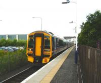 A 4-car 158 service to Newcraighall stands at Bathgate on 30 July 2008.<br><br>[David Panton 30/07/2008]