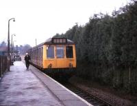 The train that operates the branch line between Maidenhead on the GW main line and Marlow, Bucks (via a reversal at Bourne End) is affectionately known as The Marlow Donkey and has a local pub named after it. While the origins are unclear, the term has been in use since the earliest days of steam haulage on the line. The scene shows a recently arrived <I>Donkey</I> at the Marlow terminus in 1976.<br><br>[Ian Dinmore //1976]