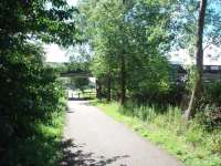 The approach to Green Ayre station site on the trackbed from Halton is quiet and feels very rural but is close to Lancaster centre and the busy one way system. This stretch of line survived the 1966 closure as a siding serving the power station until around 1980.<br><br>[Mark Bartlett 07/08/2008]