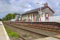 View over the station from the northbound platform at Barrhill in April 2008. <br><br>[Bill Roberton 04/08/2008]