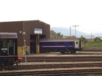 A sleeping car sitting at Inverness Depot on 1st August being readied for use on the Highland Sleeper later that evening.<br><br>[Graham Morgan 01/08/2008]