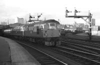 5341 and 1530 double head a southbound ECML service out of Aberdeen platform 2 in  March 1973. The class 26 will be detached at Waverley with the 47 continuing with the train to York.<br><br>[John McIntyre /03/1973]