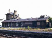 The attractive Italianate lines of the GN station at Bardney, Lincolnshire in 1977. The station, which closed to passenger traffic in 1970, has since been demolished.<br><br>[Ian Dinmore //1977]