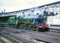 A handsome looking Leeds Holbeck Jubilee 4-6-0 no 45562 <I>Alberta</I> prepares to back onto a train at the south end of Carlisle station in the early 1960s prior to heading home via the Settle & Carlisle line. The locomotive was eventually withdrawn in September 1967.<br><br>[Robin Barbour Collection (Courtesy Bruce McCartney) //]