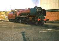 Stanier Pacific 46225 <I>Duchess of Gloucester</I> stands at Upperby shed in the early 60s ready to move off to Carlisle station and take over a train on the WCML. [Thanks to David Pesterfield and Duncan Hinchley]<br><br>[Robin Barbour Collection (Courtesy Bruce McCartney) //]
