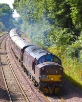 37 248 climbs north away from Dalgety Bay with <I>The Royal Scotsman</I> on 25 August 2008.<br><br>[Bill Roberton 25/08/2008]