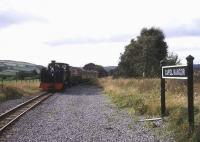 No 7 approaching Capel Bangor on the Vale of Rheidol line with a train for Devils Bridge in September 1988.<br><br>[Ian Dinmore 07/09/1988]