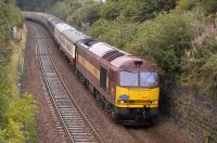 EWS 60100 with the <I>Pathfinder</I> railtour between Dalgety Bay and Aberdour on 25 August. <br><br>[Bill Roberton 25/08/2008]