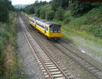 Northern Rail 142047 approaches Chinley station with a Manchester - Sheffield service on 23 August 2008.<br>
<br><br>[John McIntyre 23/08/2008]