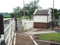 The signalman's tiny hut at the Burneside level crossing on the Windermere branch, about 300yds south of the station itself.  <br><br>[Mark Bartlett 30/08/2008]