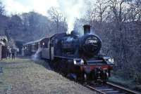 BR Standard class 2 2-6-0 78046 calls at Colinton with <I>Scottish Rambler No 4</I> on 19 April 1965 during a visit to the Balerno branch. The west portal of Colinton Tunnel is visible in the background.<br><br>[G W Robin 19/04/1965]