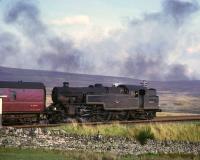 Banker in action on Shap in the mid 1960s in the form of Fairburn 2-6-4 tank no 42232 of Tebay shed.<br><br>[Robin Barbour Collection (Courtesy Bruce McCartney) //]