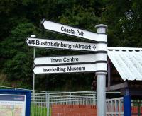 New sign at Inverkelting station on 30 August 2008.<br><br>[David Panton 30/08/2008]