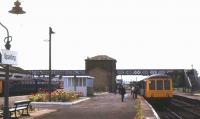 Platform scene at Spalding station in 1981 during the final week of scheduled services over the former direct GN/GE joint line to March.<br><br>[Ian Dinmore //1981]