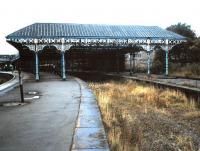 The former excursion bays at Tynemouth in October 1987, seen on the approach from Newcastle.<br><br>[David Panton 18/10/1987]