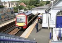 Edinburgh train arrives at North Queensferry on 8 September.<br><br>[John Furnevel /09/2008]
