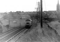 A class 47 restarts a northbound service out of Montrose in April 1979.<br>
<br><br>[John McIntyre 22/04/1979]