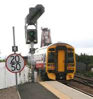 A 158 pulls away from North Queensferry on 8 August with a service for Waverley. <br><br>[John Furnevel 08/09/2008]