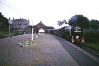 The South & West Railway Society <I>Granite City</I> from Euston heads north through Kinross Junction on the Glenfarg Line on 3 September 1966 behind A2 Pacific 60532 <I>Blue Peter</I> on the Edinburgh - Aberdeen leg of its journey. The 1890 Kinross Junction was the second station to bear the name and the last survivor of the 4 (5 - EC) stations built in Kinross, finally closing in January 1970. [See image 20706] <br><br>[Robin Barbour Collection (Courtesy Bruce McCartney) 03/09/1966]