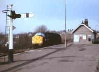 40056 beside the old Alston platform at Haltwhistle circa 1984.<br><br>[Colin Alexander //1984]