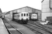 453 emerging from the shed at Belfast York Road in 1988.<br><br>[Bill Roberton //1988]