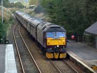 47854 arriving at Dunkeld on 20 September 2008 with <I>SRPS Railtours</I> train 1Z48. Here it will cross the 1S15 Inverness bound <I>Highland Chieftain</I>.<br><br>[Brian Forbes 20/09/2008]