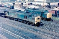 37250 stands alongside a classmate at Ashington Colliery on 1 July 1982.<br><br>[Colin Alexander 01/07/1982]