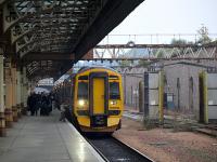 <i>Me get a seat</i>. The 1454 FSR service to Inverness loading at platform 7, Perth comprised of 158716 & 170395.<br><br>[Brian Forbes 26/09/2008]