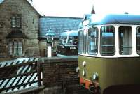 D5500 stands alongside the railbus at Grosmont on the NYMR IN 1978.<br><br>[Colin Alexander //1978]