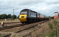 43320 leads the 1351 Aberdeen to London NXEC service past Leuchars North box and into the station on 29th September.<br><br>[Brian Forbes 29/09/2008]