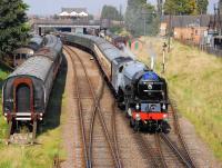 A1 Pacific no 60163 <I>Tornado</I>, built by the A1 Steam Locomotive Trust, seen leaving Loughborough Central on 21 September 2008.<br><br>[Peter Todd 21/09/2008]