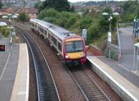 170 476 pulls into Dunfermline Queen Margaret on 20 September with a Cowdenbeath service.<br><br>[David Panton 20/09/2008]