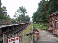 Early morning at Stogumber before the first train of the day on the West Somerset Railway. Like other WSR stations this is an excellent period piece.<br><br>[Mark Bartlett 15/09/2008]