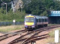 Reversal at Kirkcaldy without using the siding. This short working, due to Sunday engineering work, runs back for the return to Edinburgh on 21 September 2008. <br><br>[David Panton 21/09/2008]