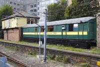 A <I>restaurant car</I> at Jesmond (old) station on 28 September 2008. The former Blyth & Tyne station, once part of the North Tyneside loop, was closed in 1978 and subsequently replaced by a new station on the Tyne & Wear Metro system which runs to the west of here. The old station now stands on a service spur from Manors, retained for empty stock movements to and from South Gosforth depot. The <I>restaurant car</I> is GNR 1st open no 397, built in 1912, while the adjacent <I>signal box</I> is a modern replica, built as part of the Indian restaurant now occupying the site.<br><br>[Bill Roberton 28/09/2008]