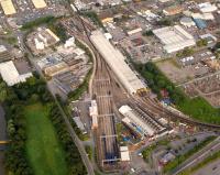 Bristol from a balloon #1. First Great Western depot at St Philips Marsh. 17 August 2007.<br><br>[Peter Todd 17/08/2007]