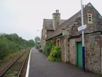 View south towards Crediton and Exeter in September 2008 showing the surviving station building at Umberleigh on the North Devon <I>Tarka Line</I><br><br>[Mark Bartlett 15/09/2008]