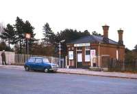 Entrance to Yardley Wood station on Birminghams south side in 1980.<br><br>[Ian Dinmore //1980]