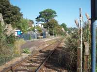 The village station at Lelant viewed from the foot crossing looking towards St Ives with the Hayle estuary just off to the right. <br><br>[Mark Bartlett 18/09/2008]