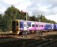 Northern 158815 with the 0841 Sheffield - Bridlington service passes Bridlington South on 1 October 2008 approaching its final destination.<br><br>[John Furnevel 01/10/2008]