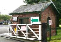 Surviving gatehouse at the entrance to the old coal yard at Potto (on the former line between Picton and Battersby) on 3 October 2008 (station closed 1954). <br><br>[John Furnevel 03/10/2008]