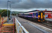 Northbound service from Stranraer at Girvan on 18 October.<br><br>[Ewan Crawford 18/10/2008]