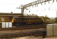 Class AL5 no E3080 stands in the siding at the north east corner of Crewe station on 10 June 1971 awaiting its next duty. The locomotive was subsequently renumbered 85025 and eventually met its end at Berrys of Leicester in 1990.<br><br>[John McIntyre 10/06/1971]