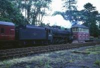 Black 5 4-6-0 45394 about to take a train away from Lakeside. The photograph is thought to have been taken in 1965, the year the station was closed by BR.<br><br>[Robin Barbour Collection (Courtesy Bruce McCartney) //1965]